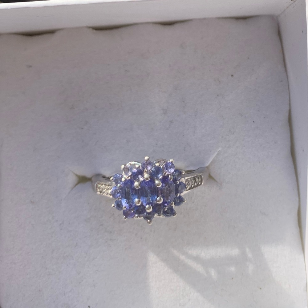AAA genuine tanzanite ring sterling silver